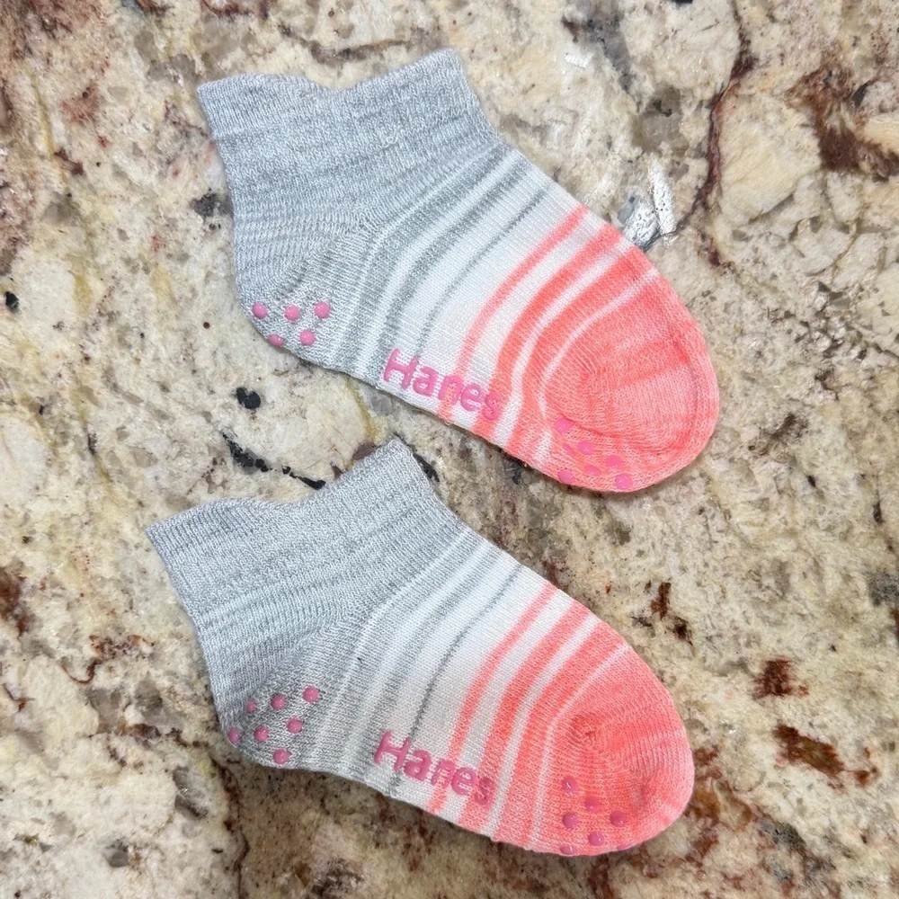 Hanes Toddler Gripper Ankle Socks